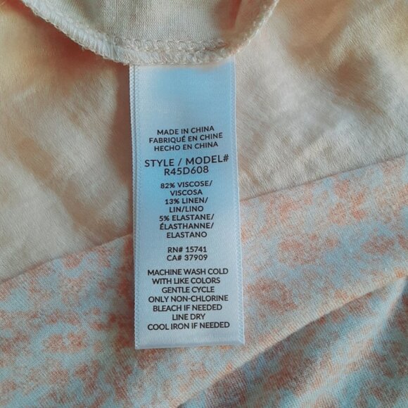 NEW Splendid Racerback Nightgown White & Peach XS - Picture 5 of 5